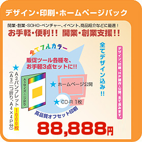 �f�U�C���E����E�z�[���y�[�W�p�b�N�E�E�E198000�~�F���e�i���t���J���[A3�p���t���b�g�iA4�~4P�����j�c1000���A���z�[���y�[�W�c�p���t���b�g���E�F�u���E�f�ڃT�[�o�[���T�[�r�X�A��CD-R�~5���c�z�[���y�[�W�f�[�^�����^�A�o��ŁA�p�\�R����p���āA�v���[���ɗ��p�ł��܂��j 