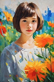 flowers and girl20231015-d